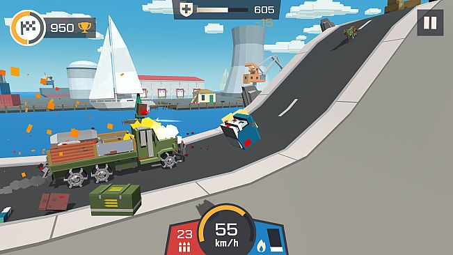 Zombie Derby: Blocky Roads