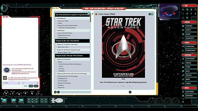 Fantasy Grounds - Star Trek Adventures: Captain's Log Solo Roleplaying Game