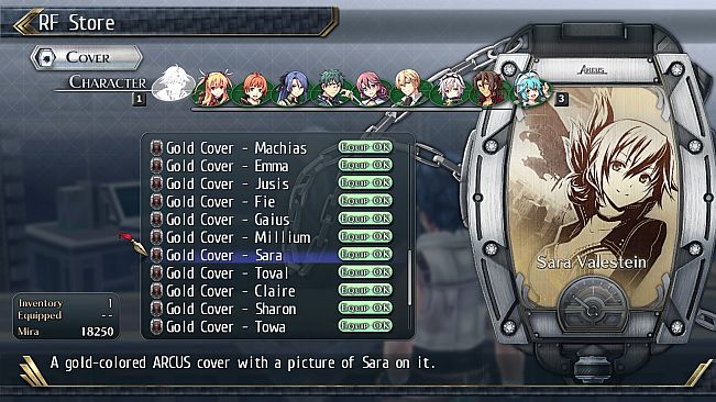 The Legend of Heroes: Trails of Cold Steel II - All Arcus Covers