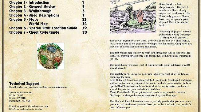 Geneforge Hintbook and Bonuses