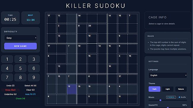 Endless Killer Sudoku