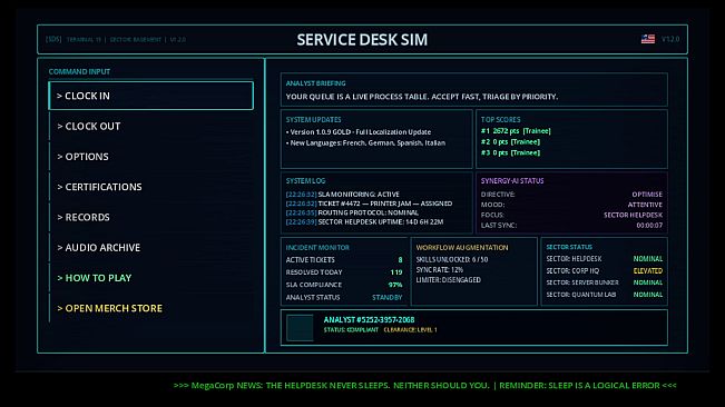 Service Desk Sim