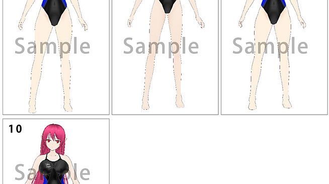 RPG Maker 3D Character Converter - Gee-kun-soft character 16 Swimsuit