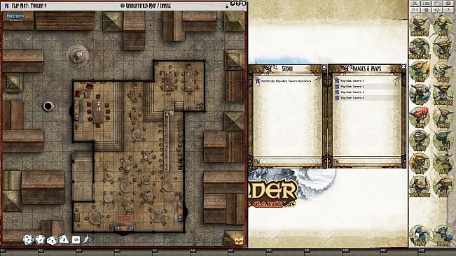 Fantasy Grounds - Pathfinder Flip-Mat: Tavern Multi-Pack (Map Pack)