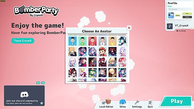 Bomber Party Anime Avatars DLC