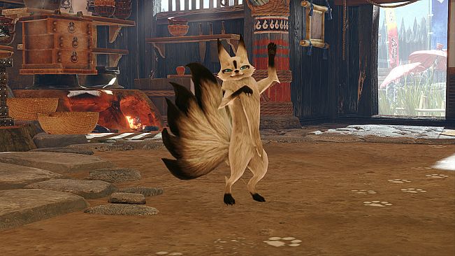 MONSTER HUNTER RISE - "Nine Tails" Palico layered armor set