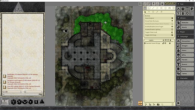 Fantasy Grounds - Pathfinder RPG - Pathfinder Flip-Mat Haunted House