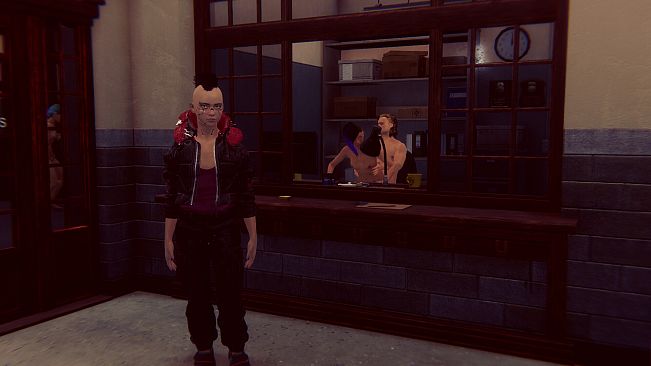 Cyberpunk men for Fuck in police