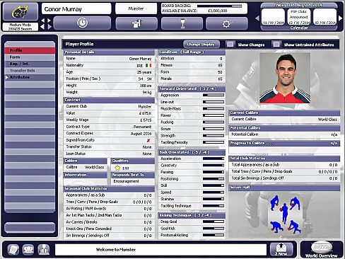 Rugby Union Team Manager 2015