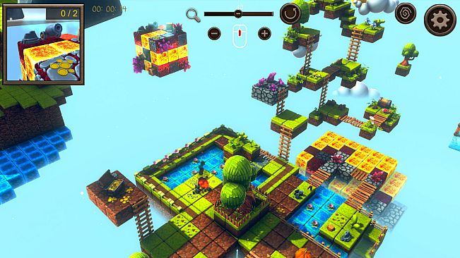 Hidden Cube World Top-Down 3D