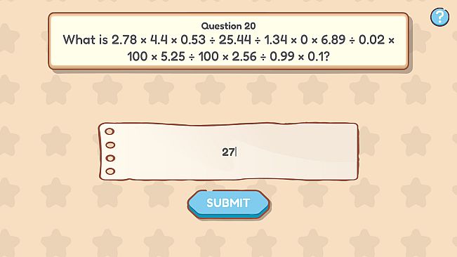 A Normal Quiz Game where you try to solve questions but the questions have tricks and gimmicks and if you get them wrong you have to beat a wacky punishment but they are kinda fun so you lowkey wanna do them even if it means getting the question wrong.