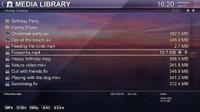 Zoom Player - 4K fullscreen navigation skin