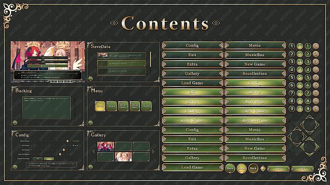 Tyrano Builder - Visual Novel GUI Pack #4 Color-Spruce [kopanda UI]