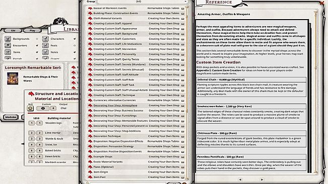 Fantasy Grounds - Remarkable Shops