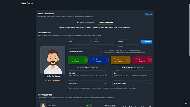 Football Coach: College Dynasty