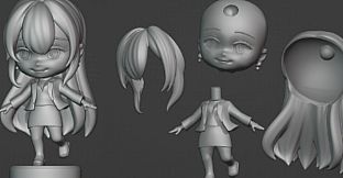 Ghost Girl Lasling-3D printable High-poly Model