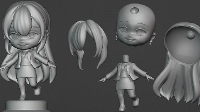 Ghost Girl Lasling-3D printable High-poly Model