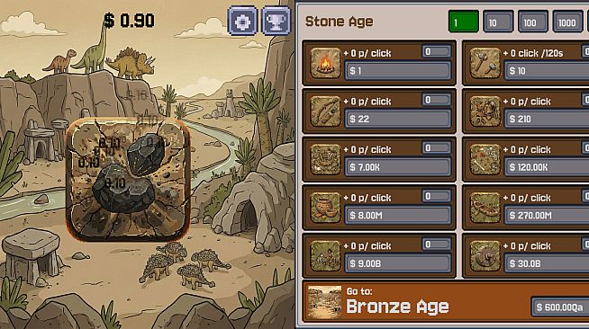 Stone to Silicon - Idle Clicker