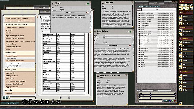 Fantasy Grounds - D&D Classics: Dungeoneer's Survival Guide (1E)