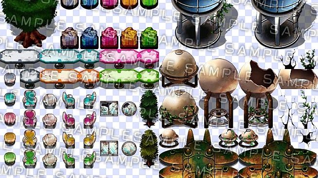 RPG Maker MV - Krachware Cyberpunk Tileset Pack 2