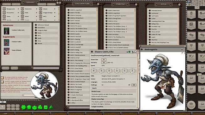 Fantasy Grounds - Creature Codex Lairs (5E)