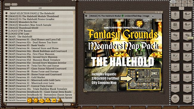 Fantasy Grounds - Meanders Map Pack: The Halehold (Map Pack)