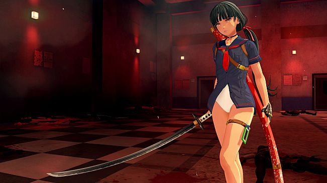 OneeChanbara ORIGIN - Exclusive Saki Costume: Saki's School Swimwear Classic Navy