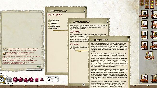 Fantasy Grounds - Wellstone City Chronicles: Two-Bit Thugs (Savage Worlds)