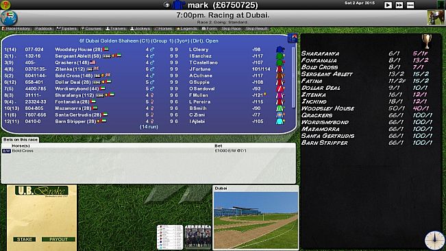 Starters Orders 6 Horse Racing