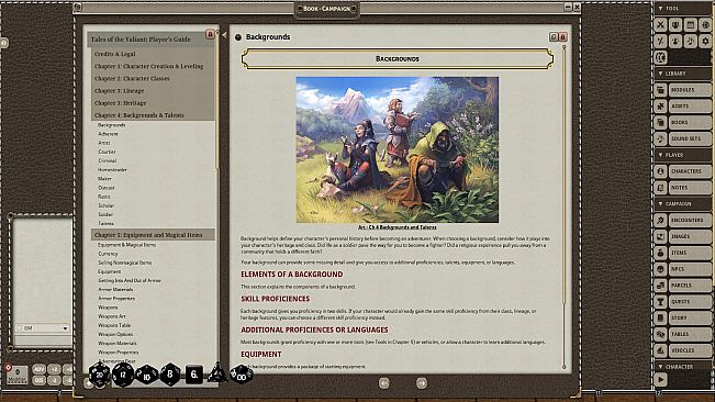 Fantasy Grounds - Tales of the Valiant: Players Guide