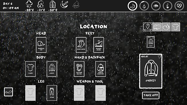 Don't Freeze: A Winter Card Survival