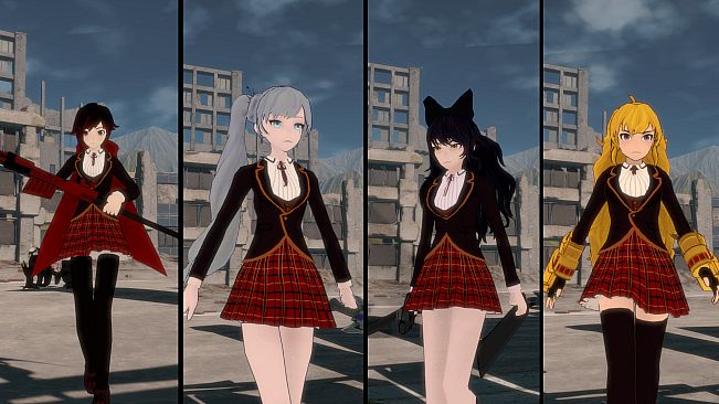RWBY: Grimm Eclipse - Team RWBY Beacon Academy Costume Pack