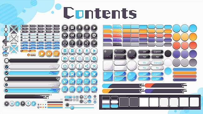 Tyrano Builder - Visual Novel GUI Pack #3 Color-Blue [kopanda UI]