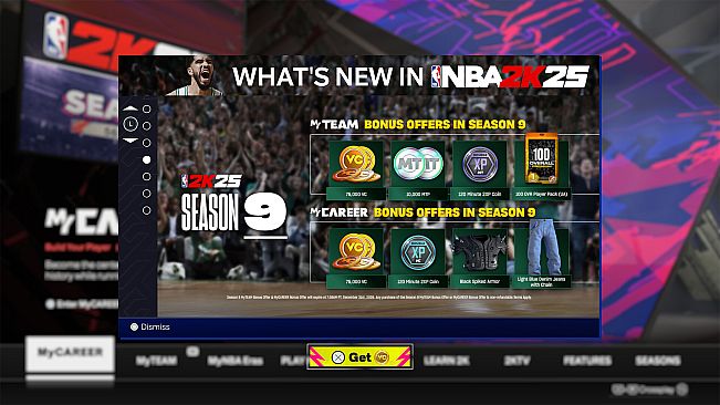 NBA 2K25 MyTEAM Bonus Offer: Season 9