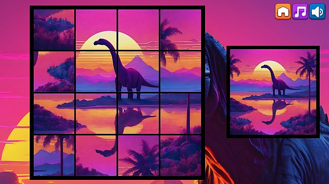 OG Puzzlers: Synthwave Dinosaurs