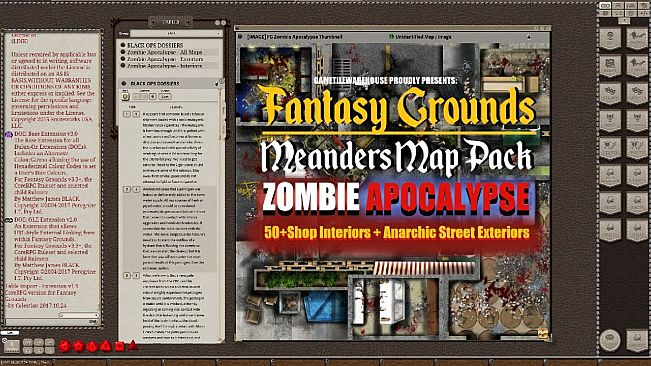 Fantasy Grounds - Meanders Map Pack Zombie Apocalypse (Map Pack)