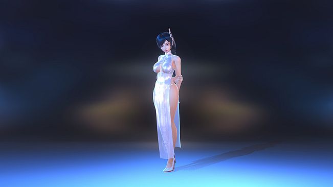 Angel Legion-DLC High-Slit Cheongsam (White)