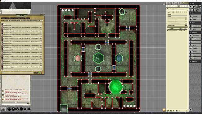 Fantasy Grounds - Pathfinder RPG - Pathfinder Flip-Mat - The Emerald Spire Superdungeon Multi-Pack