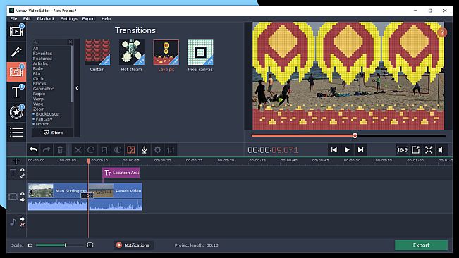 Movavi Video Editor Plus 2020 Effects - Pixel Age Pack