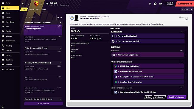 Football Manager 2021 Touch - All Job Applications