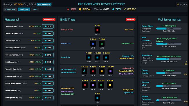 Idle Spin&Win Tower Defense