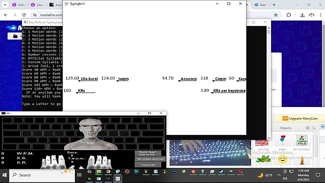 Touch Typing Home Row Speed Grinder - Tech 01001010 01101111 01100101 Skin