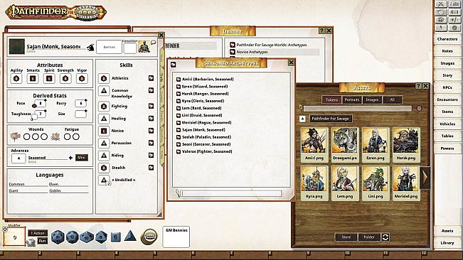 Fantasy Grounds - Pathfinder(R) for Savage Worlds Archetype Set 1