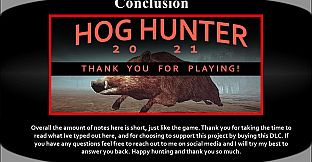Hog Hunter 2021: Dev notes + dev cabin code