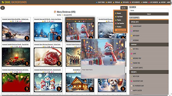 Email Backgrounds & Stationery
