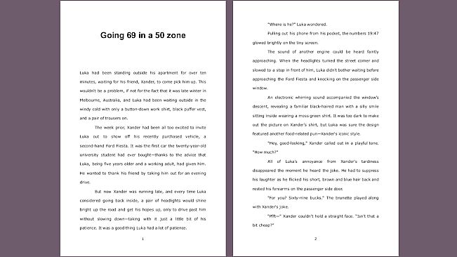 Wrong Number - Going 69 in a 50 zone (ebook)