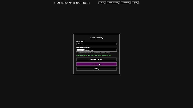 100 Hidden ASCII Cats: Colors