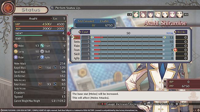 Dark Rose Valkyrie: Party Points Set