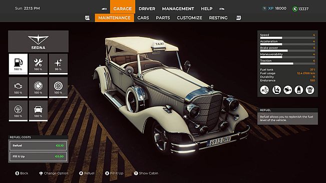 Taxi Life: A City Driving Simulator - VIP Vintage Convertible Car