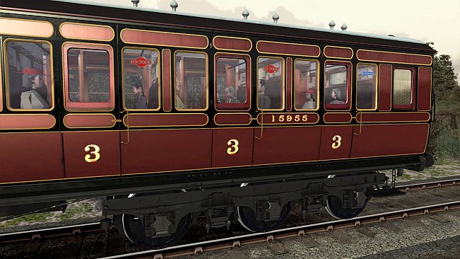 TS Marketplace: Caledonian Railway 65ft Grampian LMS Period 1 Coach Pack